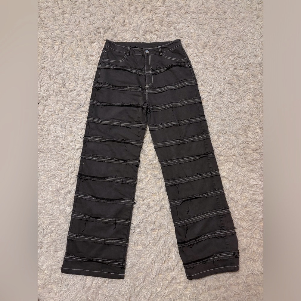 straight legged (baggier) jeans